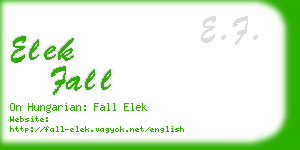 elek fall business card